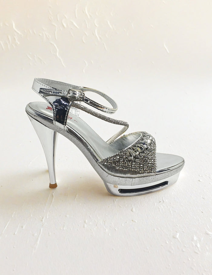 Silver Fancy Slippers