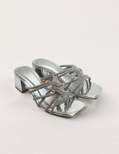 Silver Fancy Slippers