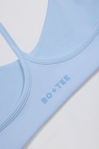 Soft Active Racerback Sports Bra in Sky