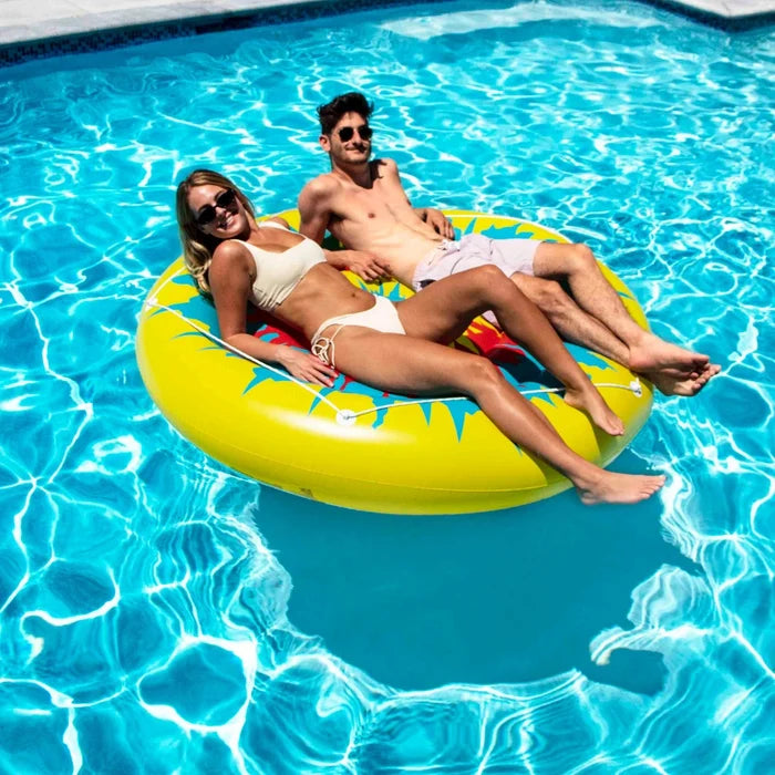 Spiral Tie Dye Island Float - Great Backyard Place