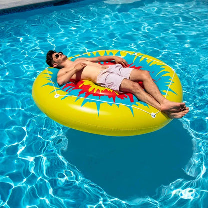 Spiral Tie Dye Island Float - Great Backyard Place