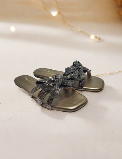 Stylish Grey  Women Slippers