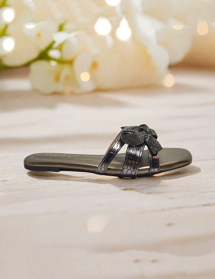 Stylish Grey  Women Slippers