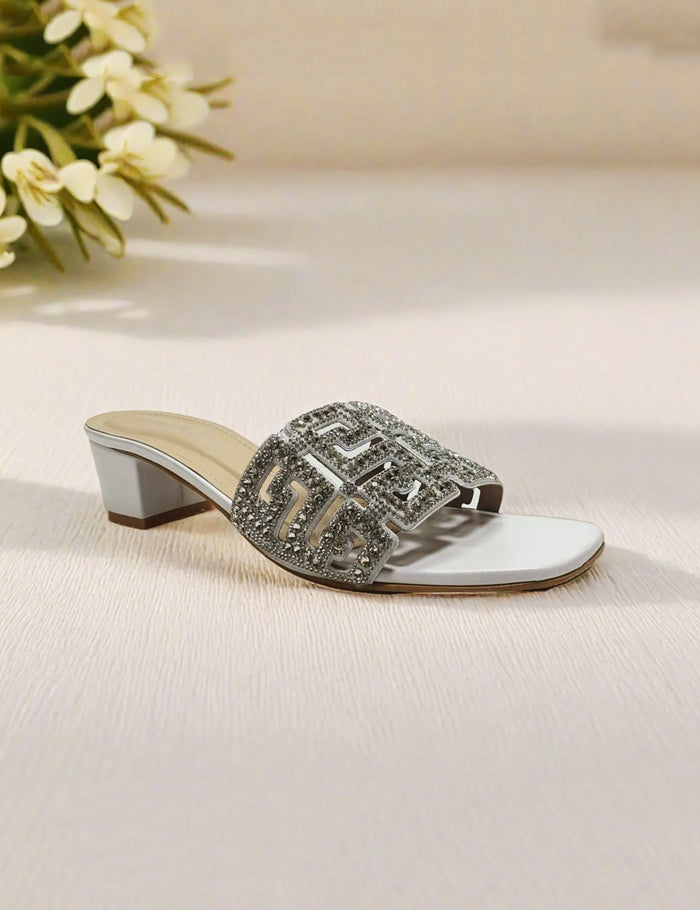 Stylish White Women Slippers