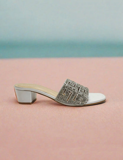 Stylish White Women Slippers