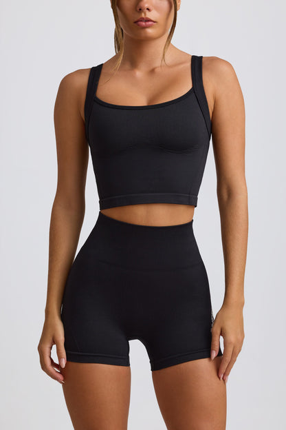 Super Sculpt Seamless Longline Camisole Top in Black