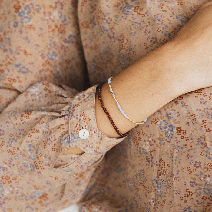 Tan Line Bracelet, Burgundy