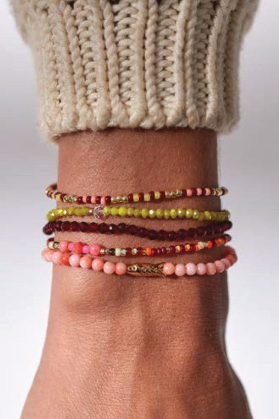 Tan Line Bracelet, Burgundy