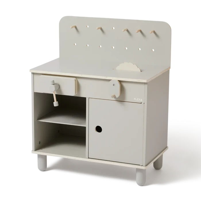 The Workbench, Grey PLAY the-workbench-natural-grey  flexa-com.myshopify.com