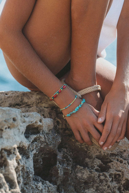 Tie Dye Bracelet, Aqua