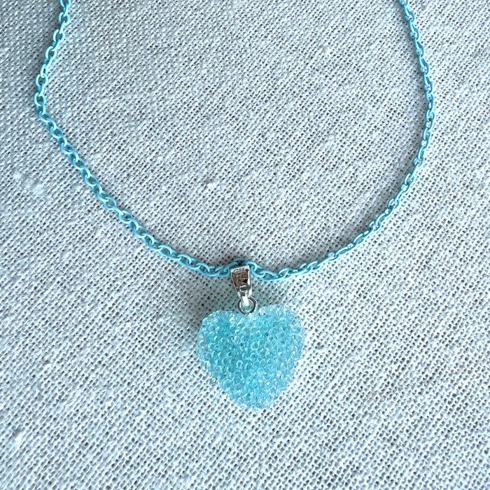 Tonal O Necklace, Baby Blue