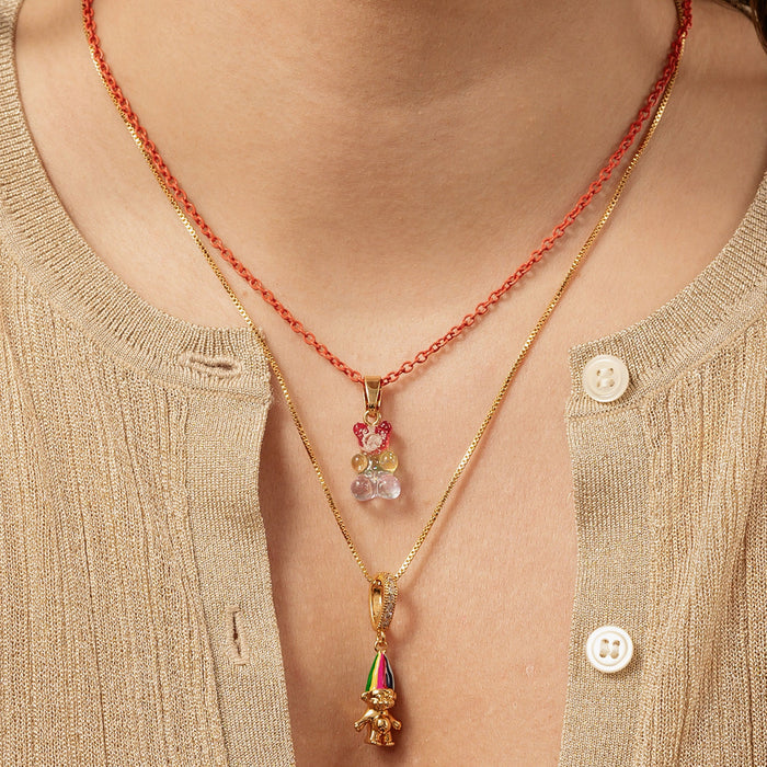 Tonal O Necklace, Orange