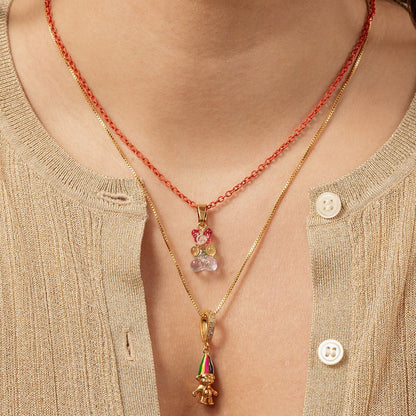 Tonal O Necklace, Orange