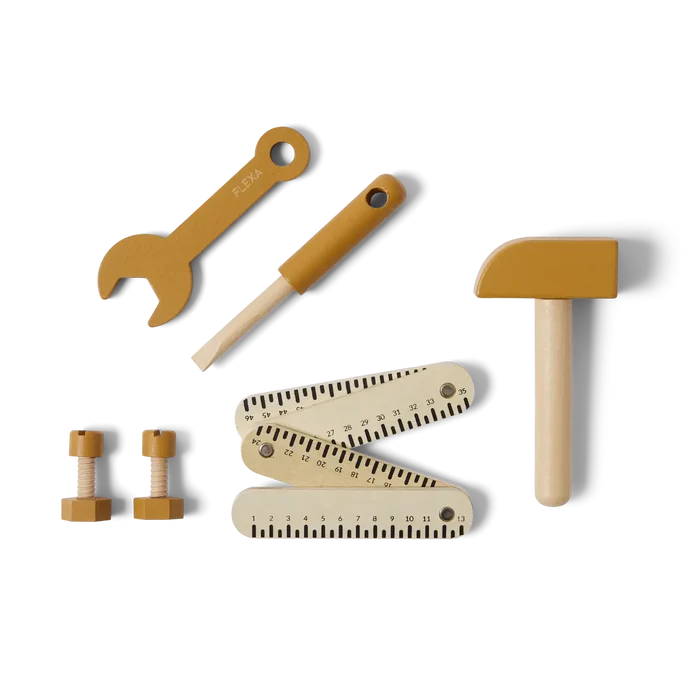 Tool set, 8 pcs, Handpainted, Yellow PLAY ACTIVE flexa-com.myshopify.com