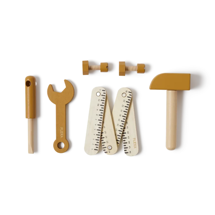 Tool set, 8 pcs, Handpainted, Yellow PLAY ACTIVE flexa-com.myshopify.com