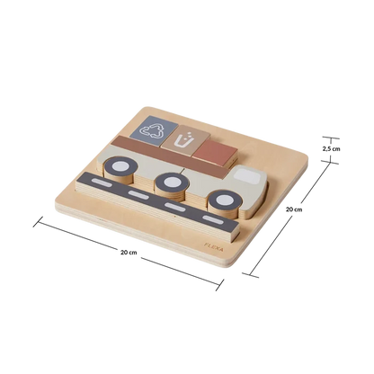 Truck Puzzle, 9 pcs, Handpainted PLAY truck-puzzle-multicolors-natural-wood  flexa-com.myshopify.com