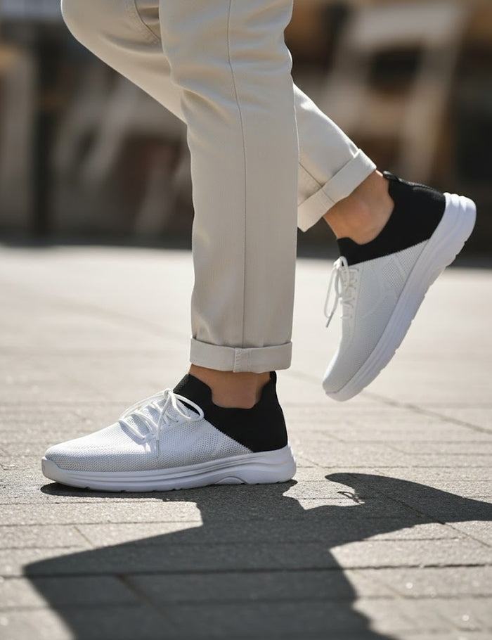 White Grey Soft Sneakers