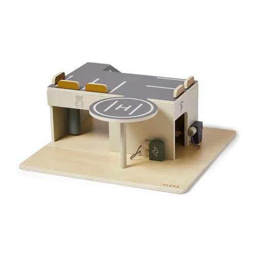 Wooden Parking Garage, Handpainted PLAY wooden-parking-garage-multicolors-natural-wood  flexa-com.myshopify.com