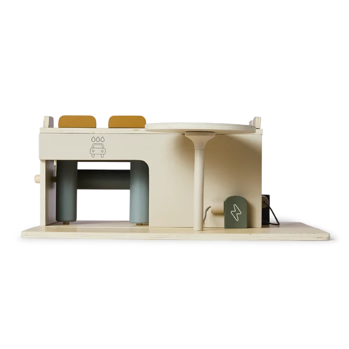 Wooden Parking Garage, Handpainted PLAY wooden-parking-garage-multicolors-natural-wood  flexa-com.myshopify.com